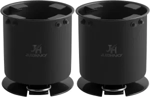 Pack of 2 Stainless Steel Paddle Board Cup Holder, Multi-Functional SUP Cup Holder for Drink with Action Mount (Black), Inflatable Stand Up Paddle Board Accessories Fits Large Water Bottle