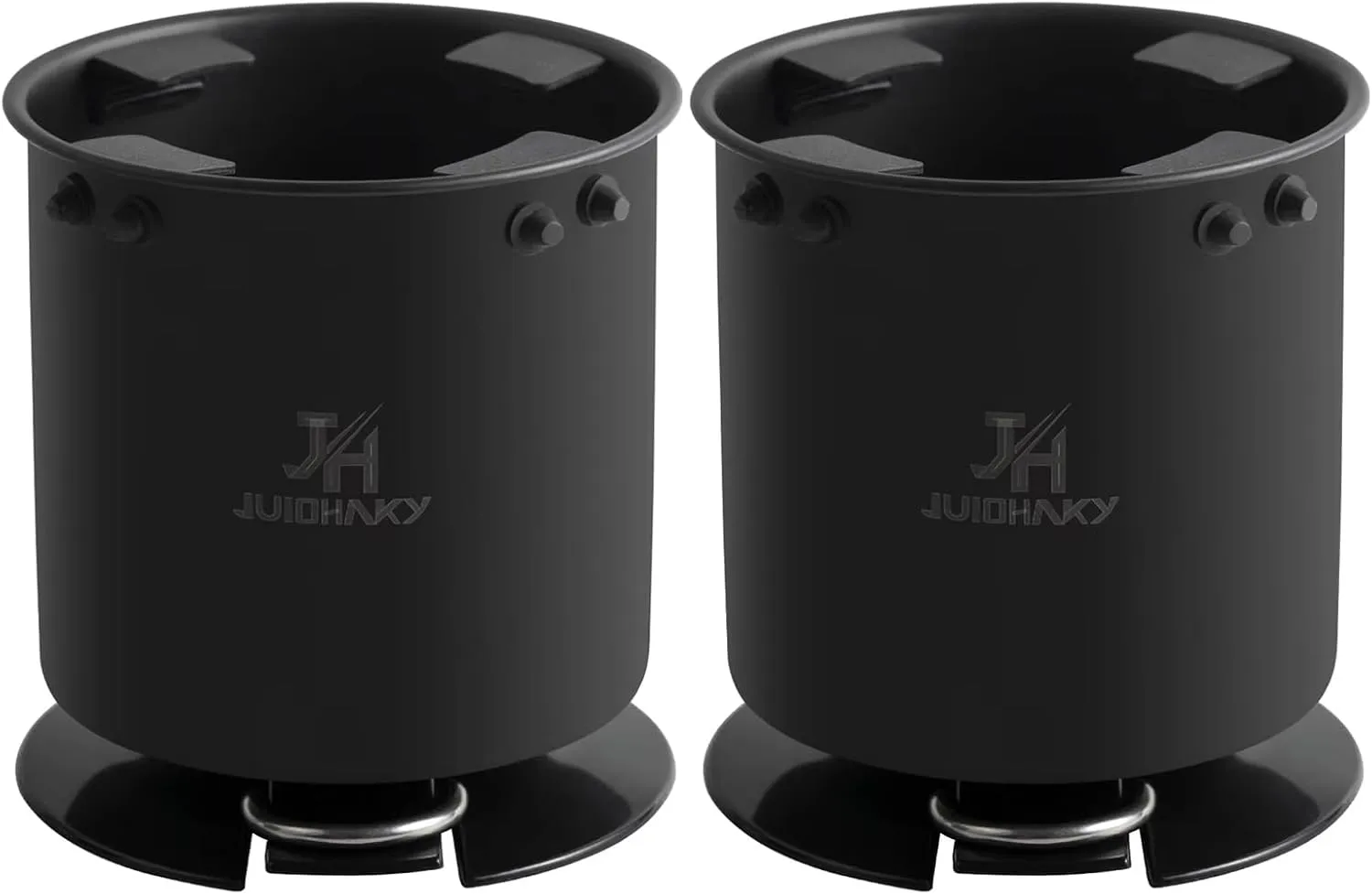 Pack of 2 Stainless Steel Paddle Board Cup Holder, Multi-Functional SUP Cup Holder for Drink with Action Mount (Black), Inflatable Stand Up Paddle Board Accessories Fits Large Water Bottle