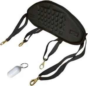 Pactrade Marine Adjustable Straps Black Padded Kayak Back Canoe Backrest Support Comfy Cushion Sit On Top Fishing Brass Clips Canoeing Kayaking Rafting Rest Pad Antiskid (1)