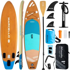 Paddle Board, Inflatable Stand Up Paddle Board，10.6'×33"×6" Ultra-Light SUP Board with Hand Pump, Leash, Repair Kit, Waterproof Phone Case and Backpack