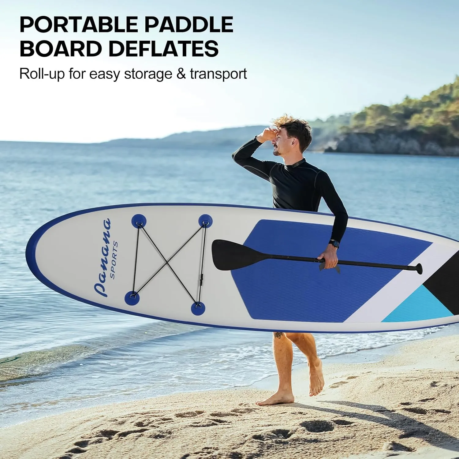Panana Inflatable Stand Up Paddle Board, 10'x31 x6 SUP with Premium Paddle Board Accessories Kit, Anti-Slip EVA Deck for Adults Youth of All Skill Levels