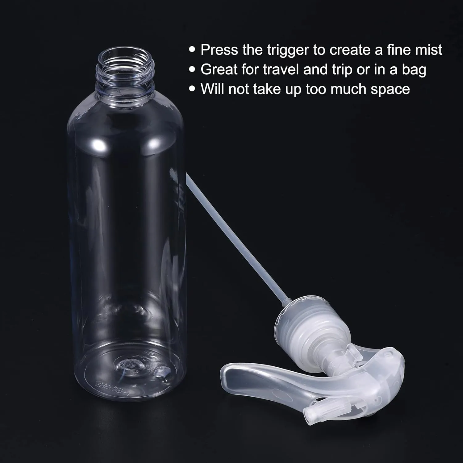 PATIKIL 200ml Spray Bottles, 4 Pack Refillable Mist Sprayer Plastic for Travel Household, Clear