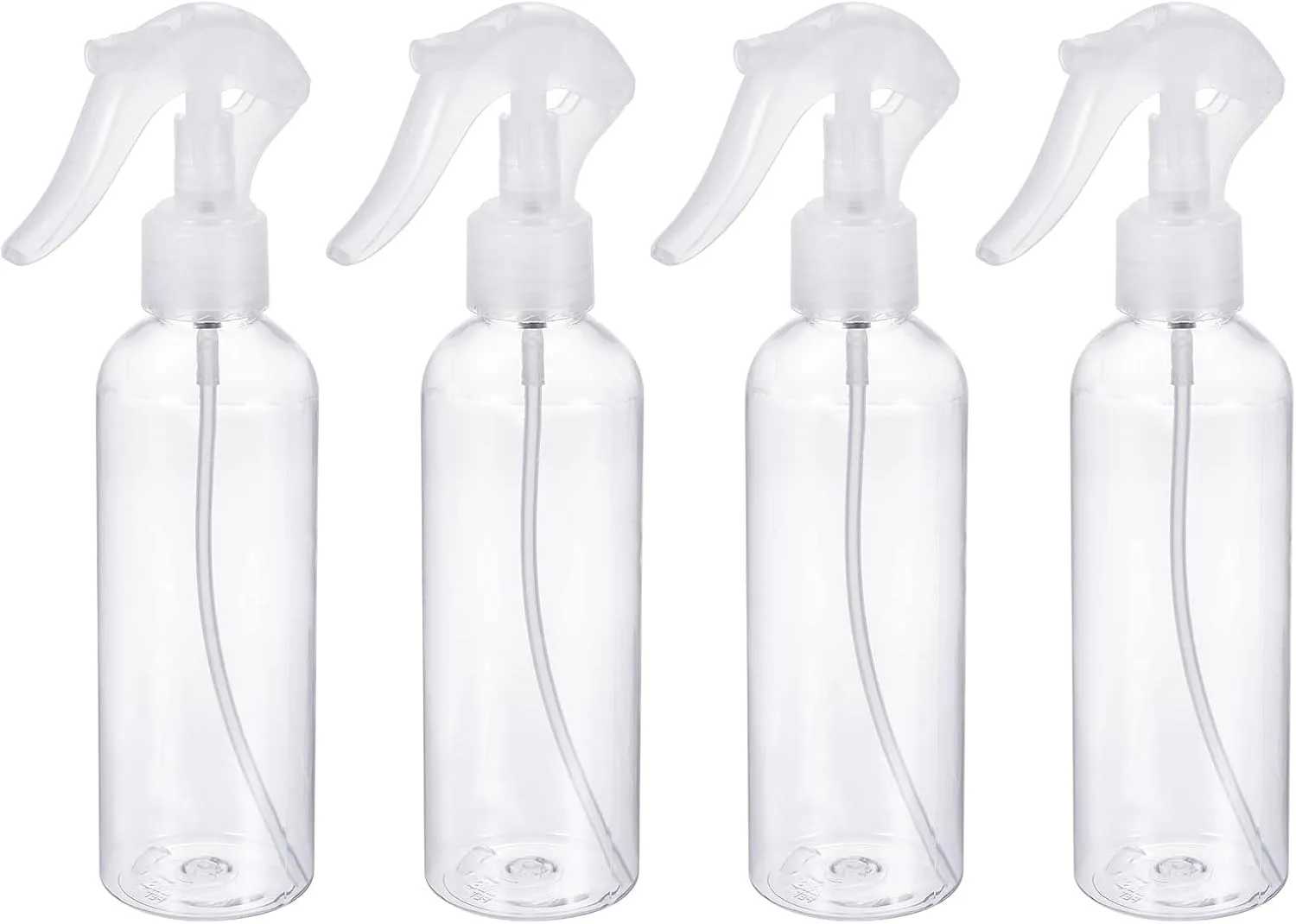 PATIKIL 200ml Spray Bottles, 4 Pack Refillable Mist Sprayer Plastic for Travel Household, Clear