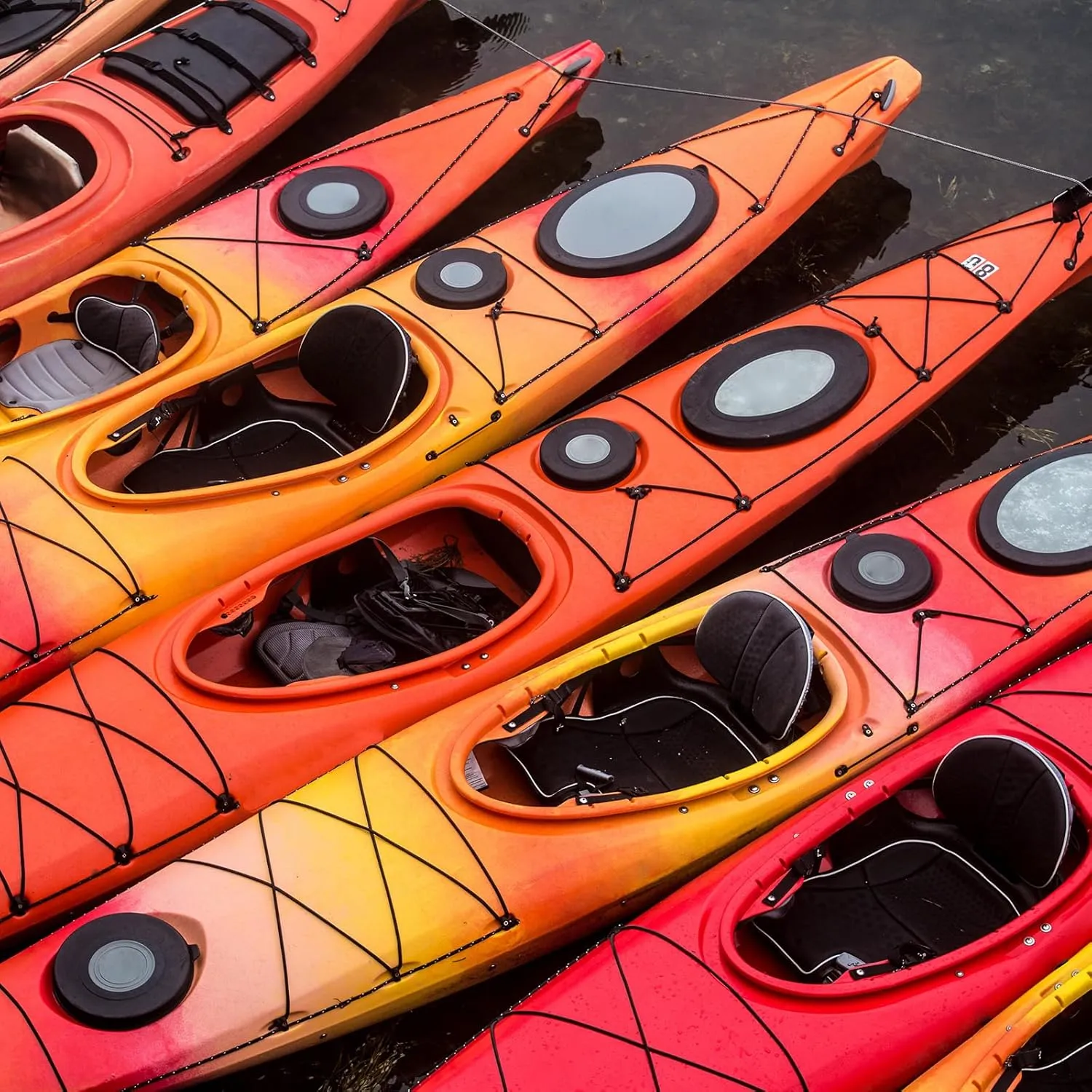 PATIKIL 3.5" Paddle Board D Rings, 6 Pcs Stainless Steel D-Ring PVC Patch Pad No Glue Include for Raft Kayak Inflatable Boat Surfboard, Yellow