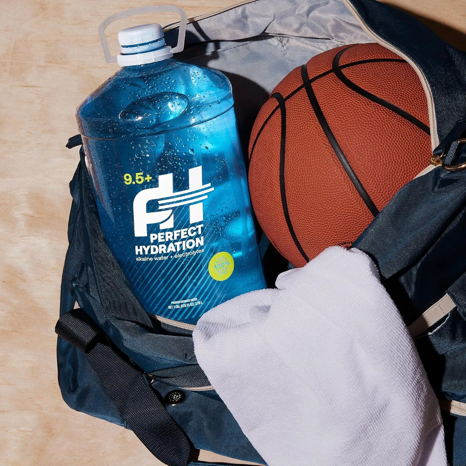 Perfect Hydration 9.5  pH Alkaline Drinking Water, Electrolyte Minerals for Taste, 8 Gallons (2 Cases of 128 fl oz Jugs)