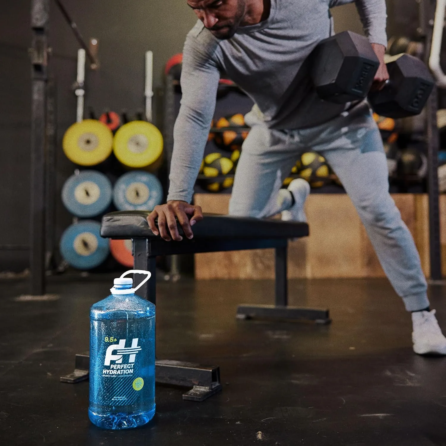 Perfect Hydration 9.5  pH Alkaline Drinking Water, Electrolyte Minerals for Taste, 8 Gallons (2 Cases of 128 fl oz Jugs)