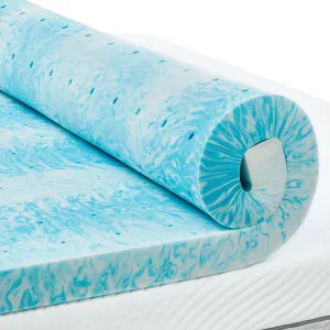 PERLECARE 2 Inch King Memory Foam Mattress Topper, Cooling Gel Infused Mattress Pad, Ventilated Bed Topper for Pressure Relief Back Pain, CertiPUR-US Certified