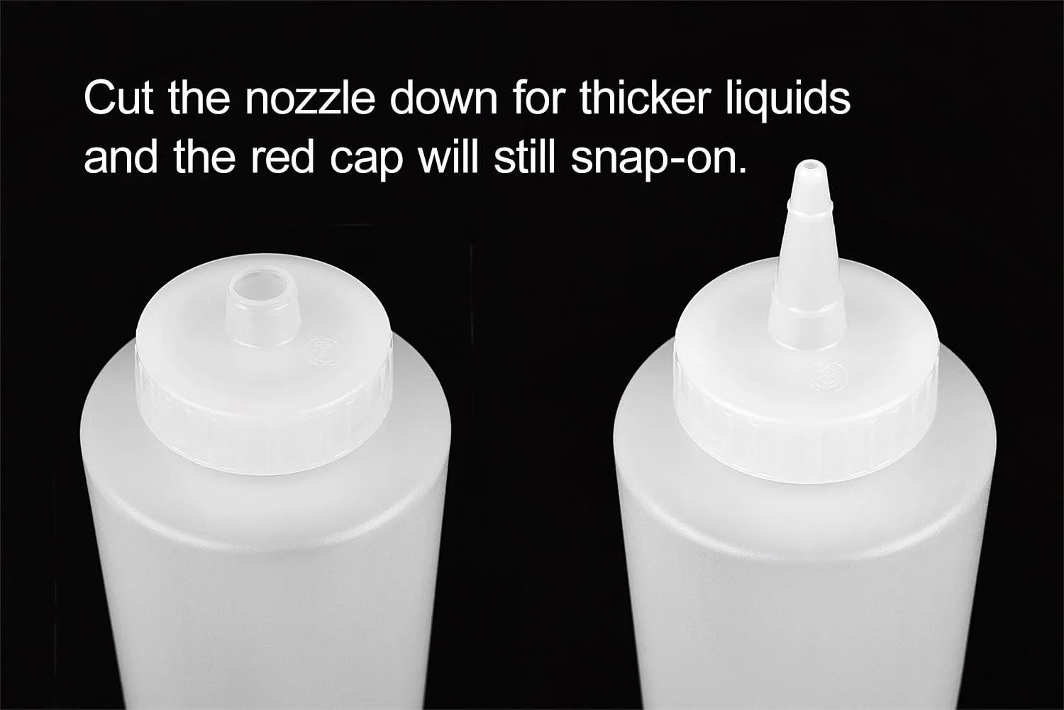 Pinnacle Mercantile 12 Pack Condiment Squeeze Bottles 8-ounce Red Cap Soft Squeeze for Icing, Ketchup, Frosting, Cookie Decorating, Sauces