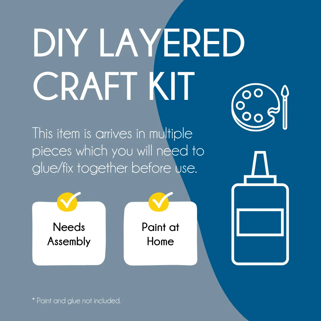 Plywood 3D Lantern Kit - Snowflakes