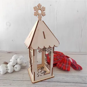 Plywood 3D Lantern Kit - Snowflakes