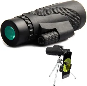 Portable Binoculars High Power Zoom Optical HD Lens Monocular, 40X60 Telescope with Tripod Clip for Phone Sports Camping Outdoor Trave High Definition