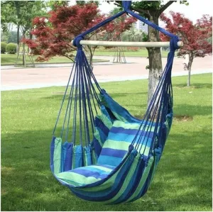Portable Hammocks Nordic Style Hammock Portable Dormitory Bedroom Hanging Chair Indoor Outdoor Garden Swing Hanging Bed for Adult Hammock for Outdoor(Blue)
