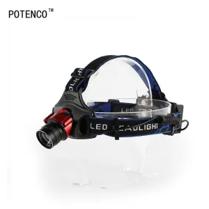 POTENCO 800LM T6 LED Motion Sensing Headlight Telescopic Focus Flashlight Torch USB Rechargeable Headlamp 2x18650 Battery 3*AA