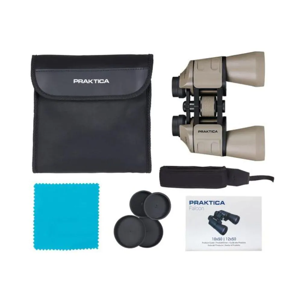 Praktica Falcon 10x50 Binoculars - Sand colour