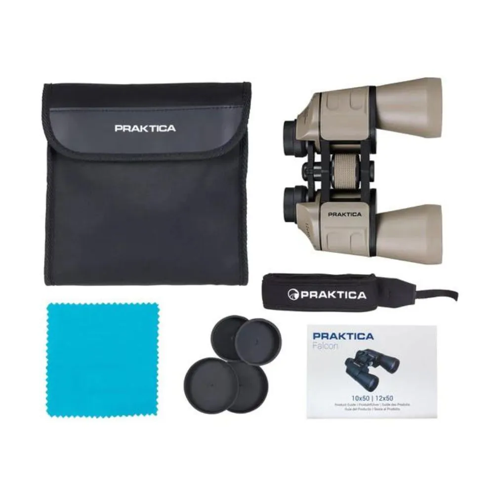 Praktica Falcon 12x50 Binoculars - Sand Colour