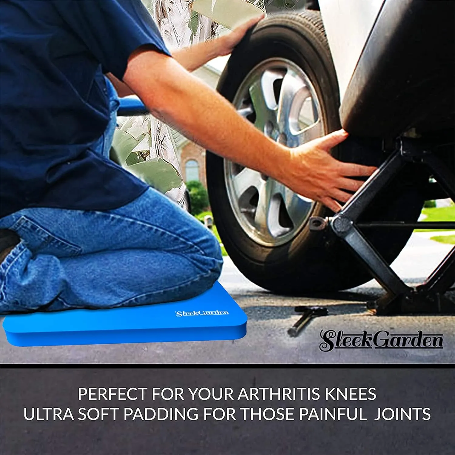 Premium Thick Kneeling Pads Bath Floor Kneeler for Baby, Knee Pad Cushion for Pool | Thickest, Most Comfortable Foam Mat Kneeler for Yoga & Exercise,Waterproof (12.5"x17.8"x2, Blue)