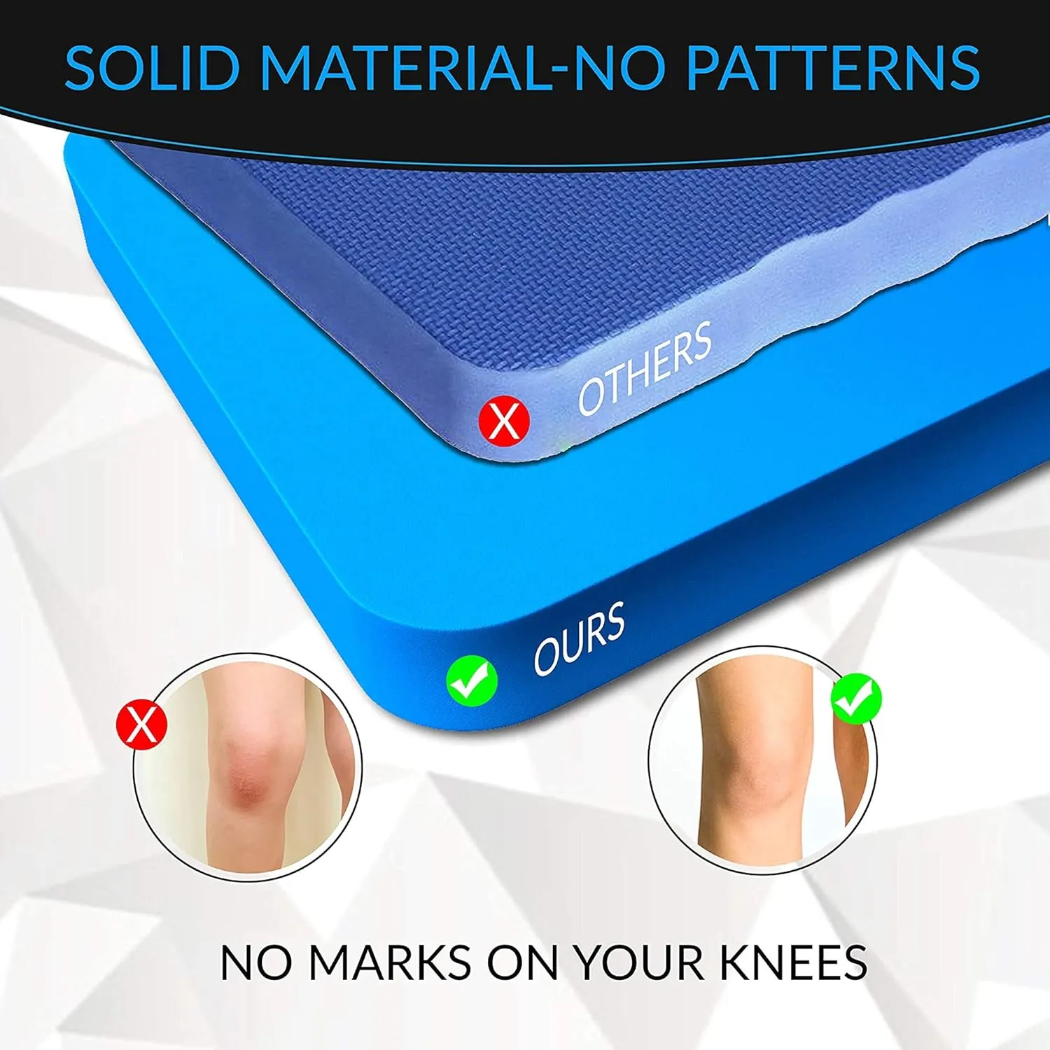 Premium Thick Kneeling Pads Bath Floor Kneeler for Baby, Knee Pad Cushion for Pool | Thickest, Most Comfortable Foam Mat Kneeler for Yoga & Exercise,Waterproof (12.5"x17.8"x2, Blue)