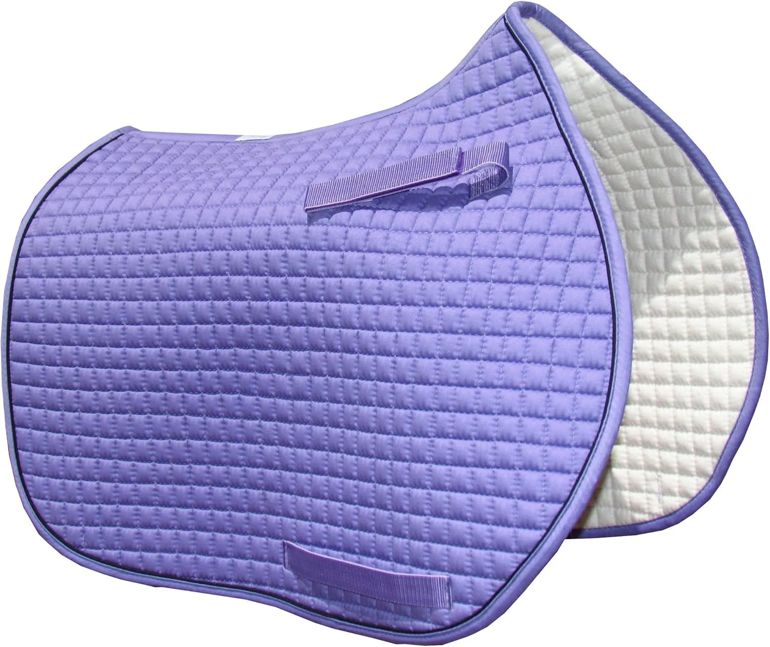 PRI Pacific Rim International All-Purpose English Saddle Pads (Lavender w/Black Trim)