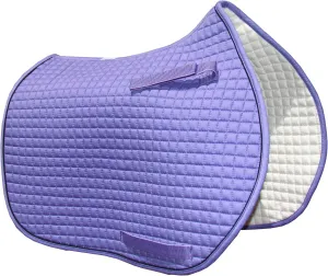PRI Pacific Rim International All-Purpose English Saddle Pads (Lavender w/Black Trim)