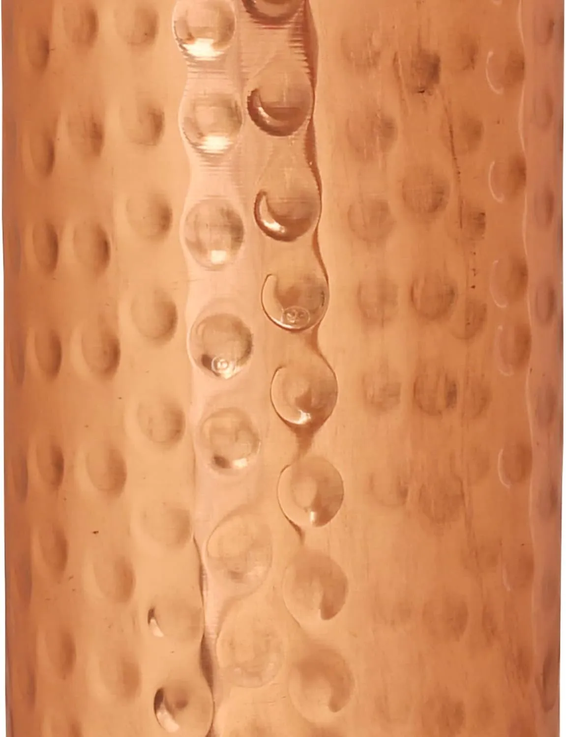 Pure Copper Water Bottle - Handcrafted - Ayurveda health benefits - Large 35 oz - Leak proof, Easy to carry for Sports, Fitness, Yoga, School - Natural Hammered Beaten Copper Finish