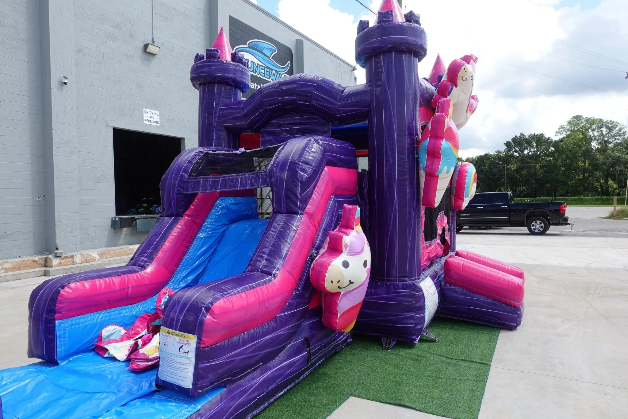 Purple Palace Swappable Bounce House with Slide (Wet/Dry)