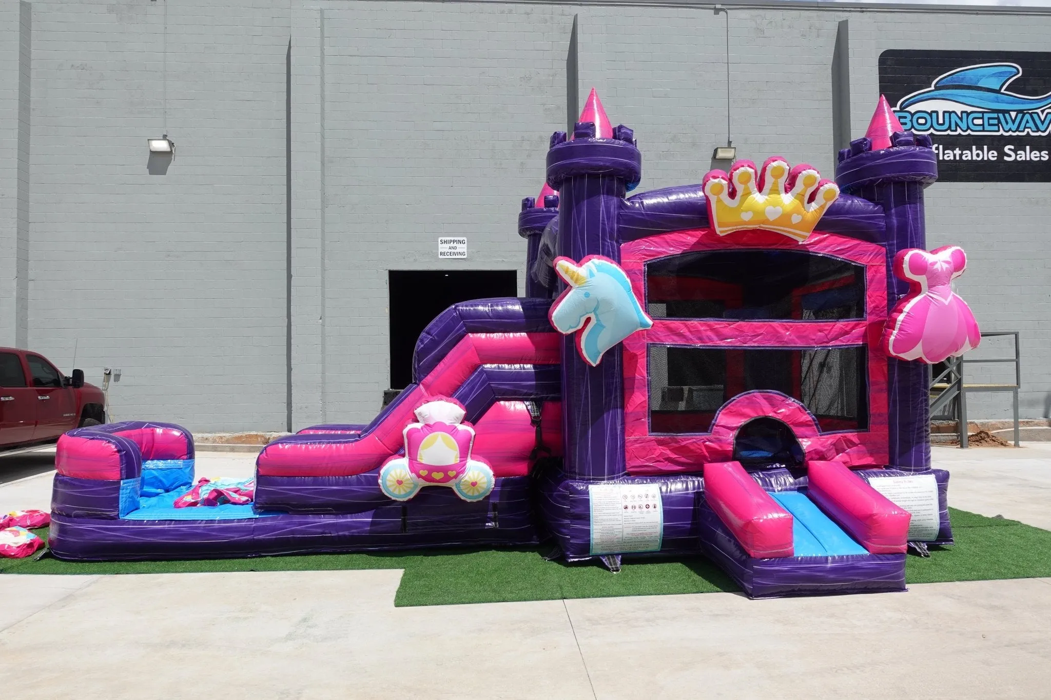 Purple Palace Swappable Bounce House with Slide (Wet/Dry)