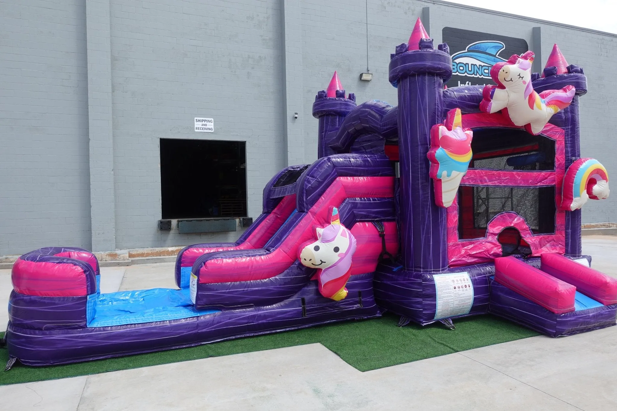 Purple Palace Swappable Bounce House with Slide (Wet/Dry)