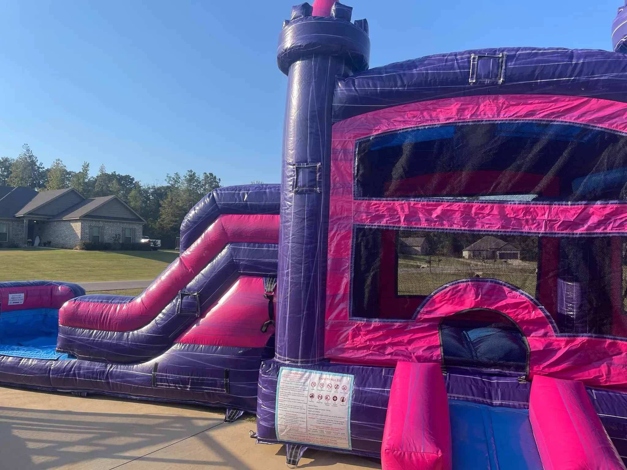 Purple Palace Swappable Bounce House with Slide (Wet/Dry)