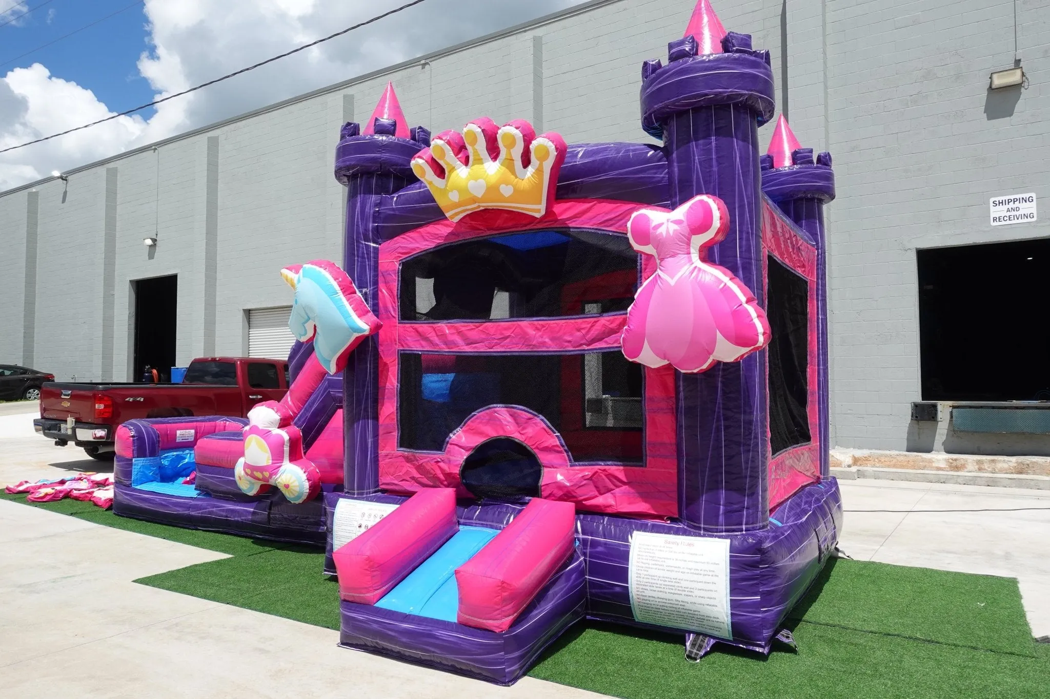 Purple Palace Swappable Bounce House with Slide (Wet/Dry)
