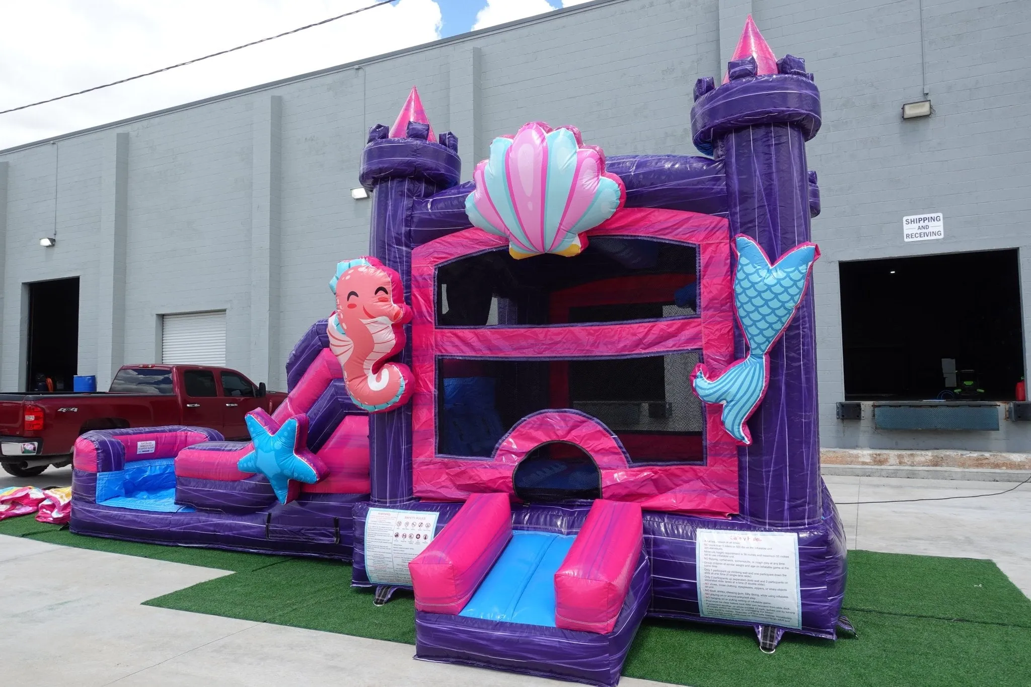 Purple Palace Swappable Bounce House with Slide (Wet/Dry)