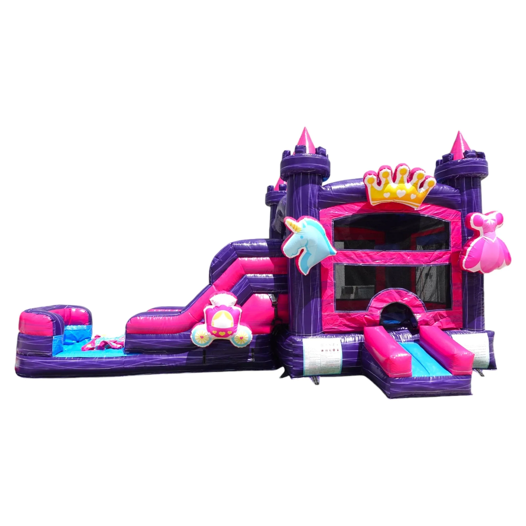 Purple Palace Swappable Bounce House with Slide (Wet/Dry)