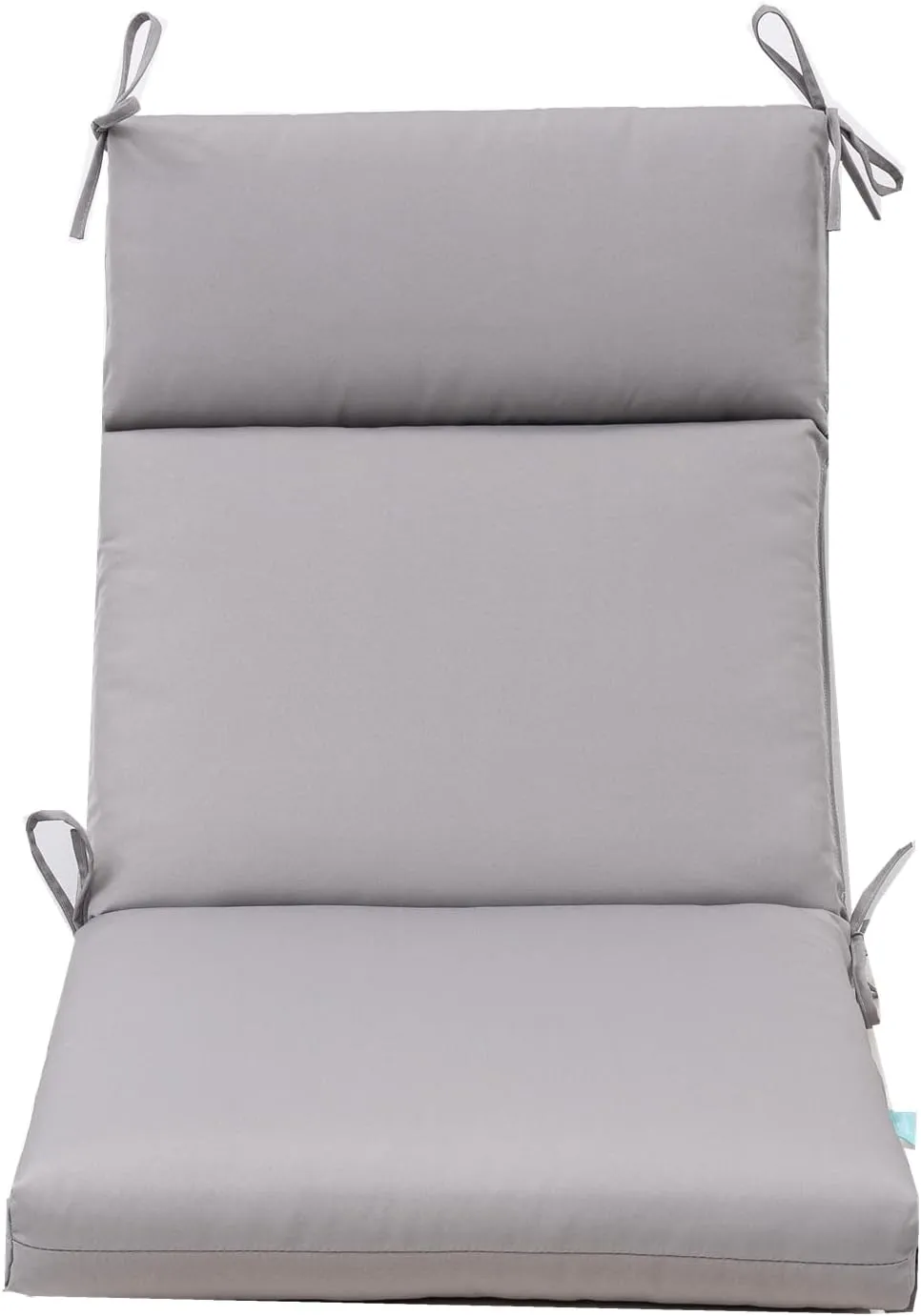 QILLOWAY Outdoor/Indoor High Back Chair Cushion,Sponge Foam Thickened Patio Chair Pad,4counts,Grey