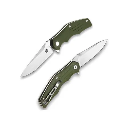 QSP Pocket Knife PANGOLIN QS105-B, Steel Blade and G10 Handle(Stone Wash Blade)