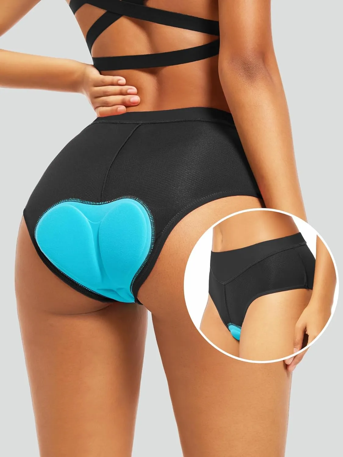 qualidyne Women's Cycling Underwear 4D Padded Gel Bike Bicycle Shorts Mountain Undershorts Riding Briefs