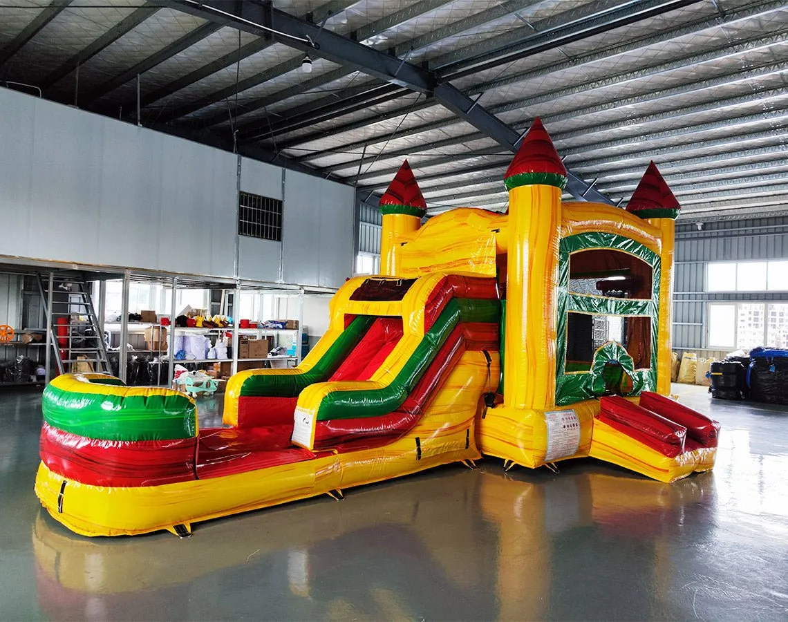 Rasta Splash Econo Bounce House with Slide (Wet/Dry)