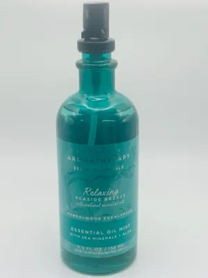Relaxing Seaside Breeze Sandalwood Eucalyptus Aromatherapy Mist 5.3 Ounce For Skin Pillows and Linens Made With Essential Oils