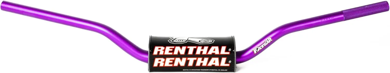 Renthal 604-01-PE Fatbar RC/Hon CRF 04-18 Kaw KX/KXF 2006-20 Purple 1 1/8-Inch MX/Enduro Handlebar