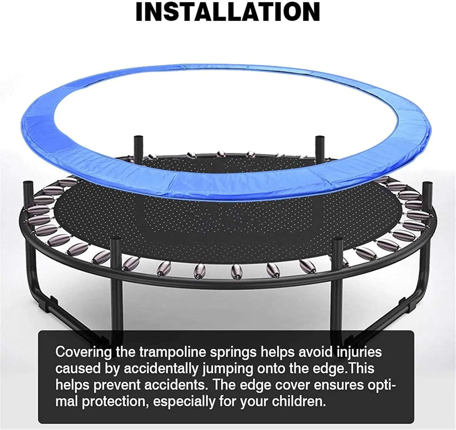 Replacement Trampoline Safety Pad Mat, 16FT Trampoline Replacement Safety Pad, Waterproof Tear Resistant UV Resistant Trampoline Accessories Spring Covers