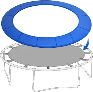 Replacement Trampoline Safety Pad Mat, 6ft 8ft 10ft 12ft Waterproof Tear Resistant UV Resistant Trampoline Spring Covers, Trampoline Replacement Safety Pad