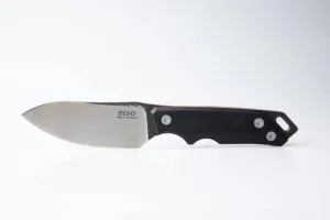 REVO Knives RJ1 Journey Fixed Blade Black | 9CR Blade with G10 Layered Color Handles | Full Tang and Oversized Hardware | Kydex Sheath with Belt Lock | 8.25" Pocket Knife for Men | Elite Camping Knife