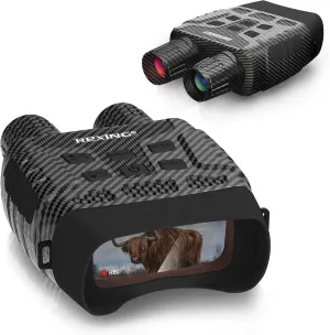 Rexing B1 (Carbon Fiber Color) Night Vision Goggles Binoculars with LCD Screen, Infrared (IR) Digital Camera, Dual Photo   Video Recording for Spotting, Hunting, Tracking up to 300 Meters
