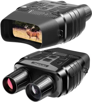 Rexing B1 Night Vision Goggles Binoculars with LCD Screen, Infrared (IR) Digital Camera, Dual Photo   Video Recording for Spotting, Hunting, Tracking up to 300 Meters (Black)
