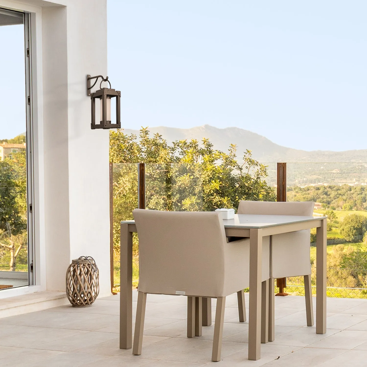 Rhye Bronze LED Integrated Battery Outdoor Lantern