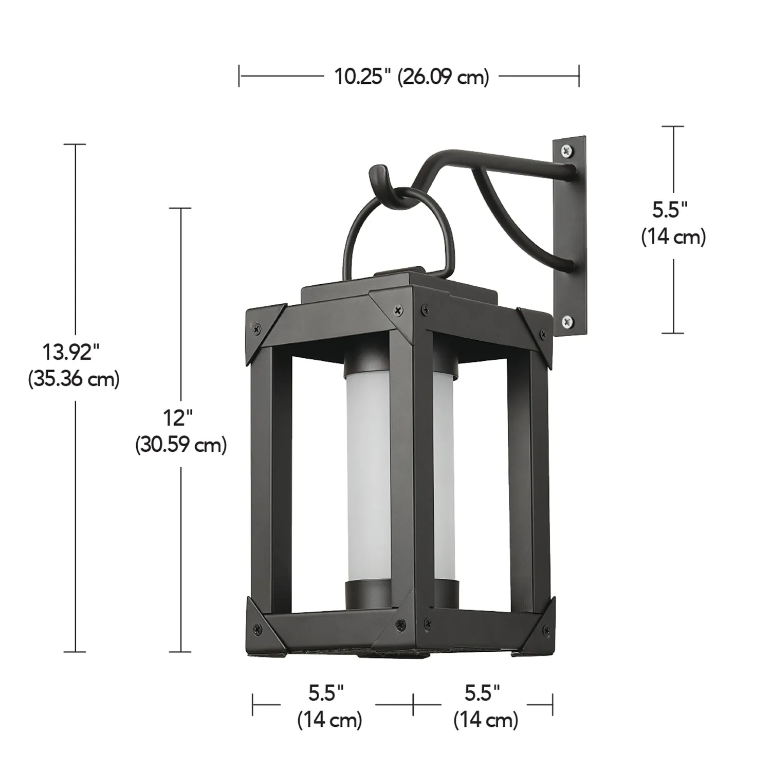 Rhye Bronze LED Integrated Battery Outdoor Lantern