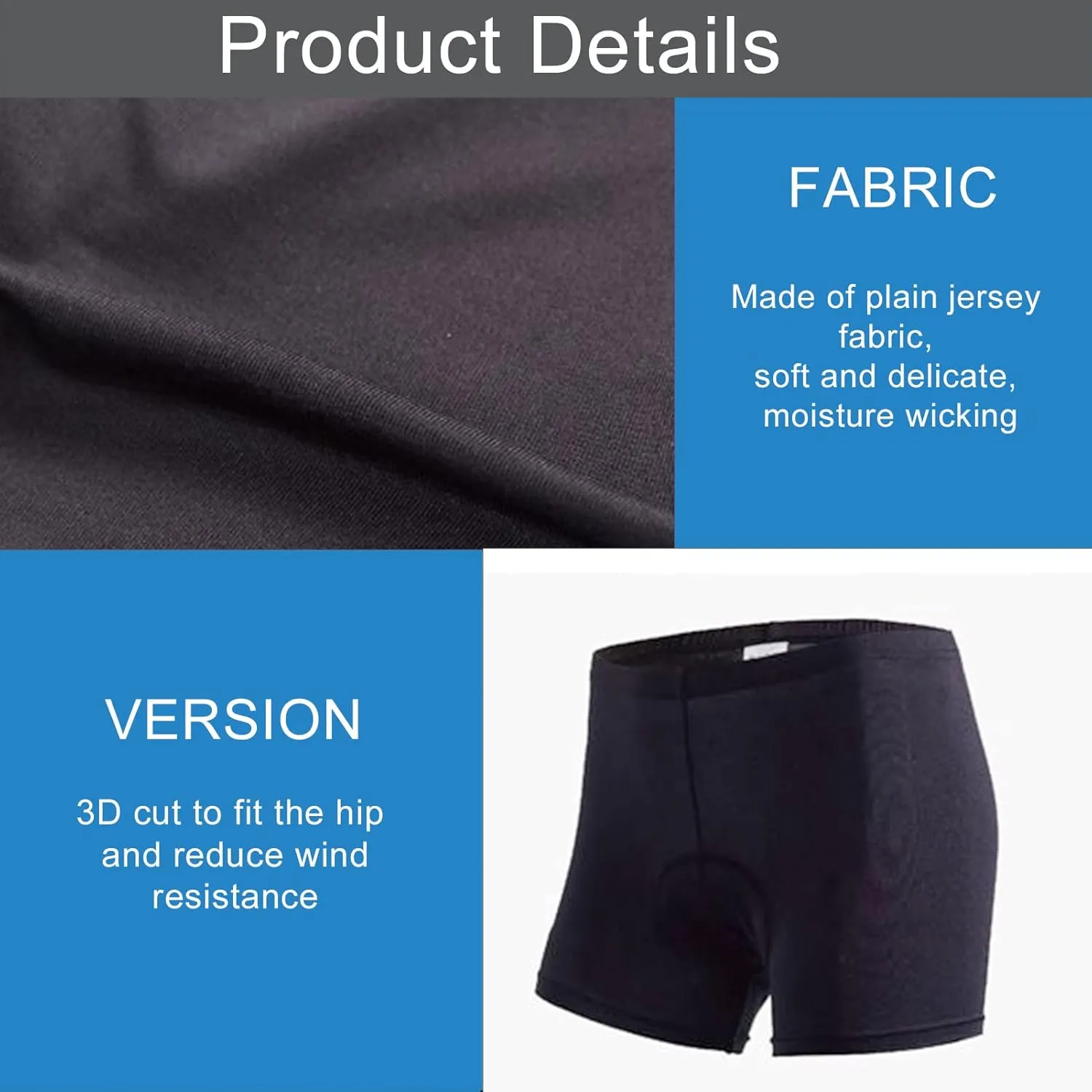 RIUIYELE Women's Bike Shorts 3D Gel Padded Breathable Lightweight Comfortable for Womens Underwear