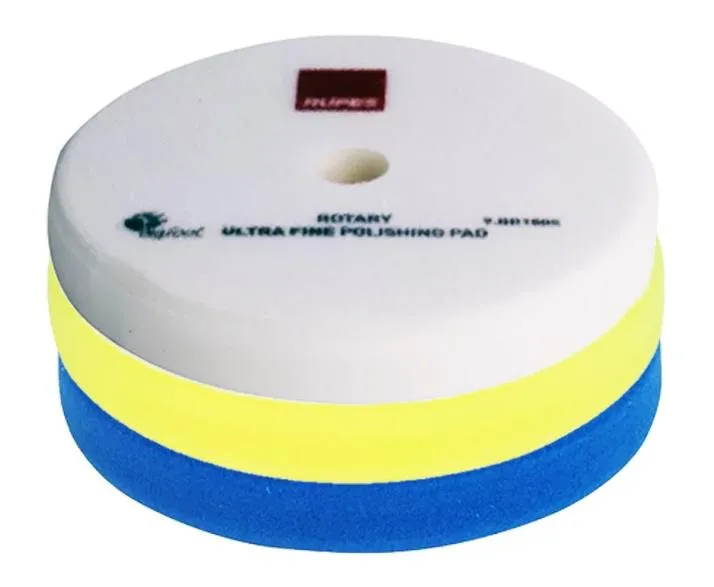 Rupes Bigfoot Rotary Polishing Pads Coarse Fine & Ultra Fine 3 Pack 175/180mm