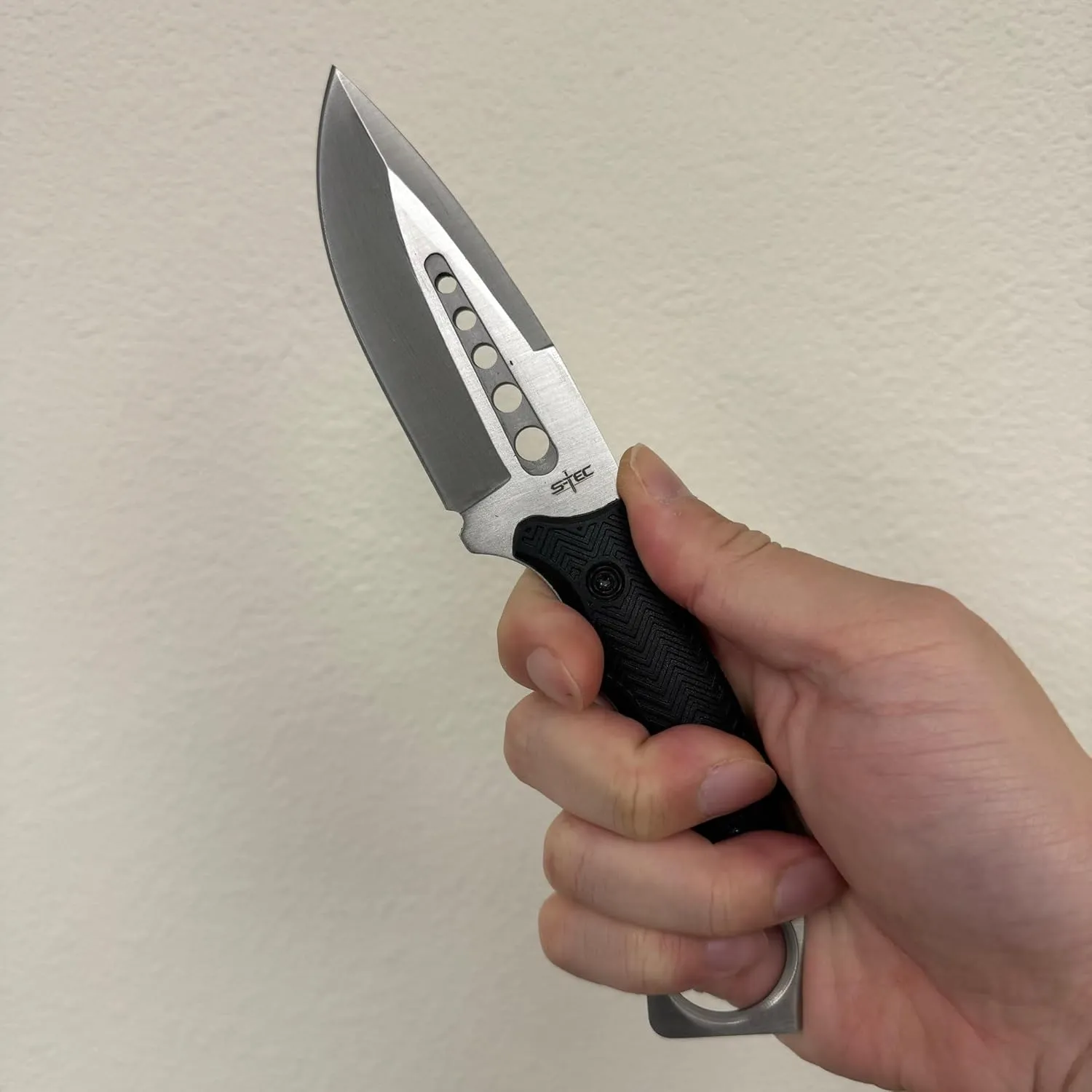 S-TEC 9" Full Tang Tactical Knife with ABS Swivel Sheath - GEN 2 -