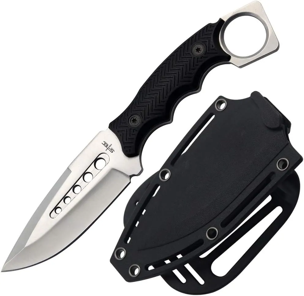 S-TEC 9" Full Tang Tactical Knife with ABS Swivel Sheath - GEN 2 -