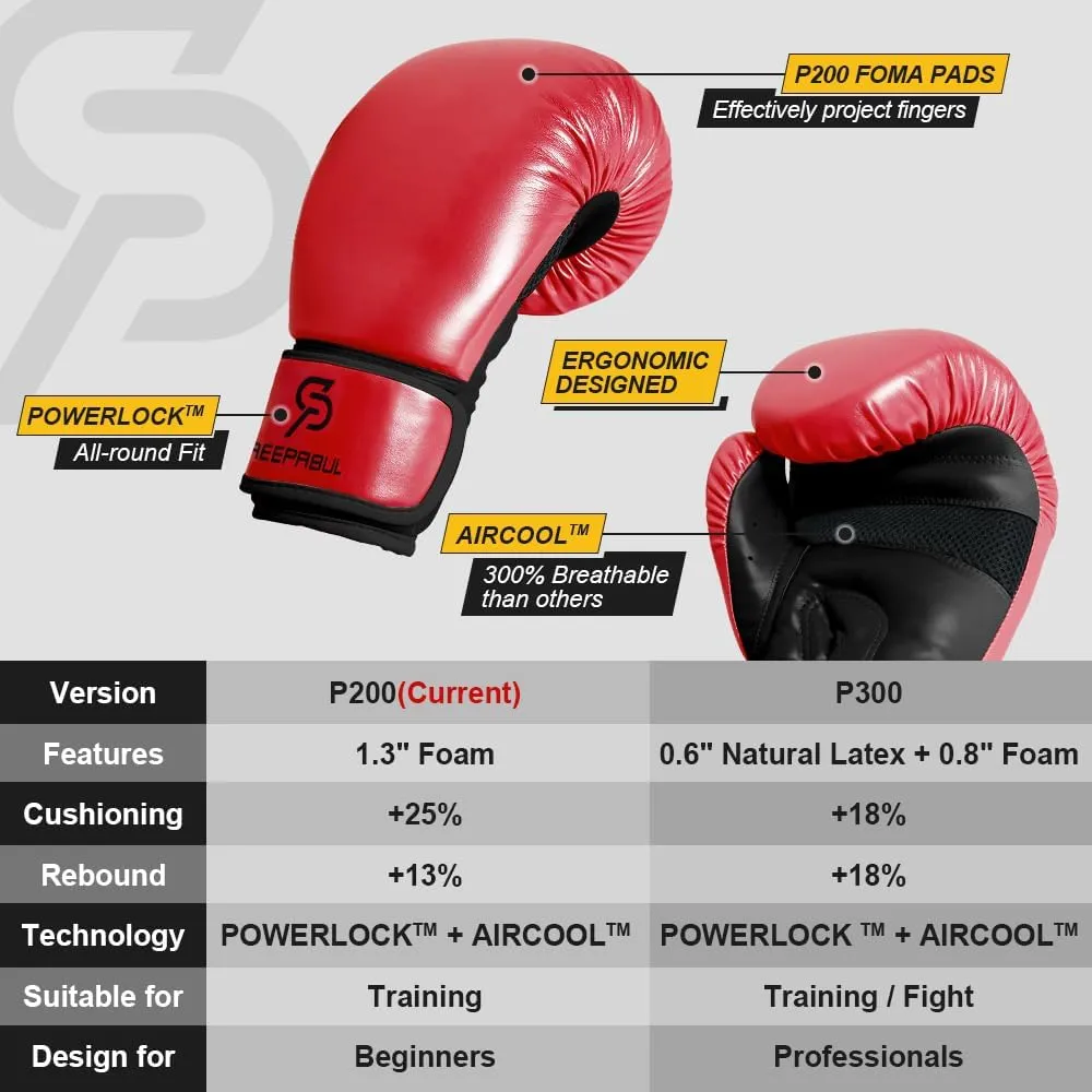 S200 Boxing Gloves for Men and Women Suitable for Boxing Kickboxing Mixed Martial Arts Maui Thai MMA Heavy Bag Fighting Training Red Blood
