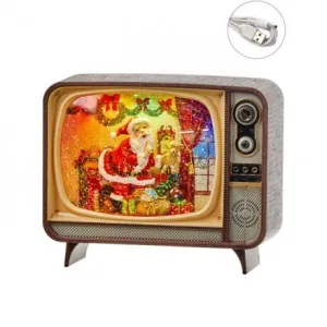 Santa Christmas Eve TV Lighted Water Lantern